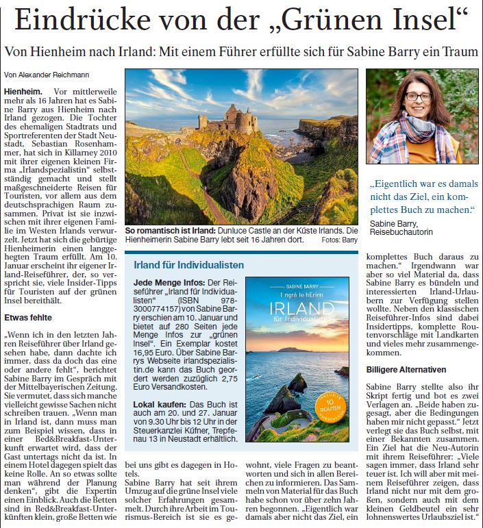 Zeitungsartikel Mittelbayrische 15.01.2024